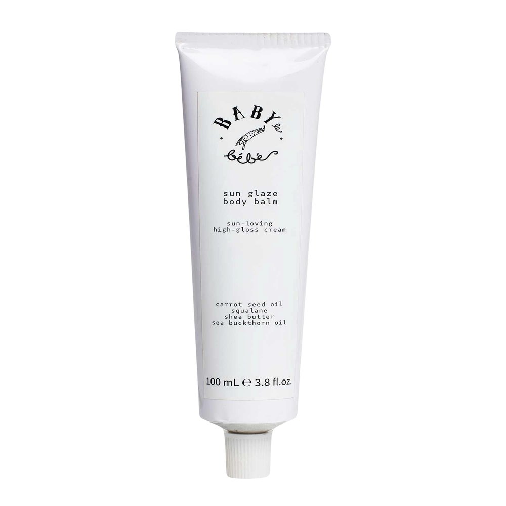 Baby le Bb Sun Glaze Body Balm Hydrating Body Oil for Glowing Skin- Natural Plant Based Formula with Carrot Seed Oil, Squalane, Shea Butter and Sea Buckthorn Oil- Lightweight- 3.8 fl oz