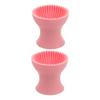 Beatifufu 2pcs Silicone Makeup Brush Cleaning Tool Portable Soft Brush Washing Cup for Home Travel Gentle Silicone Multifunctional Storage view 1