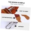 DEARMAMY Double-Layer Cowhide Leather Razor Strop Sharpening Strap for Barbers 2-Piece Adjustable Polishing Cloth Suitable for Straight Razors and Blades view 3