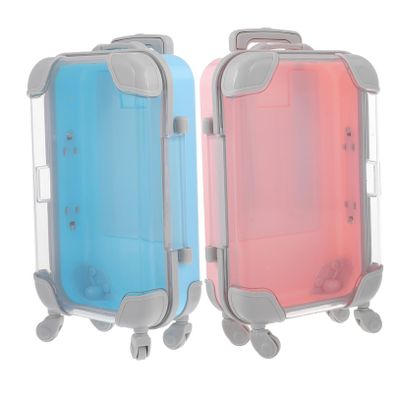 BESPORTBLE 2pcs Mini Suitcase Candy Box Lightweight Travel Storage for Makeup Eyelashes and Accessories Compact Plastic Trolley Design