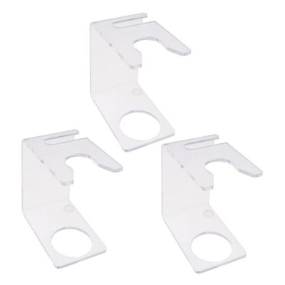 PACKOVE 3pcs Razor Stand and Brush Holder Durable Shaving Brush Racks for Men Easy Storage with Natural Drying Design Transparent Color Model