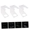 PACKOVE 3pcs Razor Stand and Brush Holder Durable Shaving Brush Racks for Men Easy Storage with Natural Drying Design Transparent Color Model view 4
