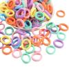 100 Pcs Small Seamless Hair Ties, Ponytail Holders Hair Accessories, Small Mini Seamless Elastic Hair Bands(Rainbow Colors) view 1