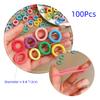 100 Pcs Small Seamless Hair Ties, Ponytail Holders Hair Accessories, Small Mini Seamless Elastic Hair Bands(Rainbow Colors) view 2