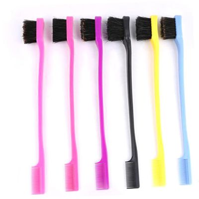 CALLARON 3pcs Dual Purpose Eyebrow Brush Comb for Precision Grooming Gentle Brush and Comb for All Eyebrow Types Polished Finish Comfortable Use Rosy