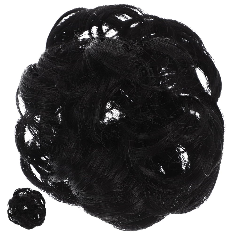CALLARON 2pcs Messy Bun Hairpiece for Women Natural-looking Synthetic Updo Extensions Easy to Wear Hair Accessory for Weddings Parties and Daily Use