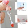 Ipetboom Silicone Lip Brush Set 9 Pcs Small Lipstick Applicators Dust Cover Lip Makeup Brushes and Concealer for Travel and Professional Use view 3