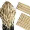 GOO GOO Invisi Edge Clip in Hair Extensions Set, 12inch 85g, 4pcs Injected Seamless PU Clip ins and 3pcs Classical PU Clip ins, Virgin Real Human Hair, #P18D/22F view 1