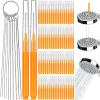 80 Pcs Shower Head Cleaner Tool, 70 Pcs Shower Head Cleaning Brush Picks for Unclogging Small Hole,10 Pcs Functional Nozzle Unclogger for Showerhead with Storage Box for Household Bathroom (Orange) view 1