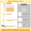 80 Pcs Shower Head Cleaner Tool, 70 Pcs Shower Head Cleaning Brush Picks for Unclogging Small Hole,10 Pcs Functional Nozzle Unclogger for Showerhead with Storage Box for Household Bathroom (Orange) view 2