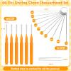 80 Pcs Shower Head Cleaner Tool, 70 Pcs Shower Head Cleaning Brush Picks for Unclogging Small Hole,10 Pcs Functional Nozzle Unclogger for Showerhead with Storage Box for Household Bathroom (Orange) view 3