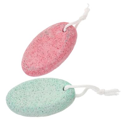 CALLARON 2pcs Scraping Plate Stone Foot File Exfoliate Stone Feet Care Accessory Foot Massage Tool Foot Scrubbers Foot Pedicure Stone Grinding Foot Stones Pedicure Tool Volcanic Rock