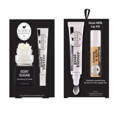 Dionis Goat Milk Lip Care Bundle Original Sugar Lip Scrub & Overnight Mask + Milk & Honey Overnight Lip Mask & Balm Kit for Deep Hydration & Chapped Lip Repair