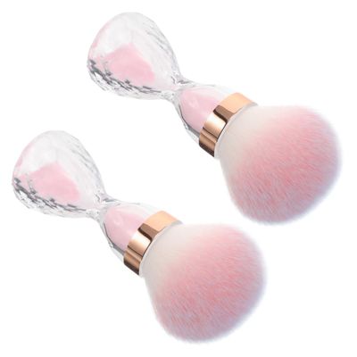 Ipetboom 2pcs Nail Cleaning Brush Soft Nail Brush for Dust Removal Makeup Cleaner