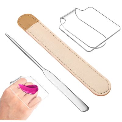 LIFKOME Makeup Mixing Palette with Spatula and PU Pouch Portable Cosmetic Tool for Foundations and Blending for Professionals and Makeup Lovers