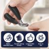 1Pcs Stainless Steel Toenail Clippers Safe Slanted Nail Clippers Cutters Scissors with Handle Professional Curved Blade Grooming Tool for Seniors view 3