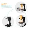 PACKOVE Beard Grooming Kit Shaving Brush Stand Bowl Set for Men's Shave Mustache Goatee Whiskers Desktop Shaving Cup view 3