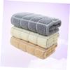 GLEAVI 3pcs Plaid Cotton Towels Soft Absorbent Face Hand Cloths Grey Washcloths view 2