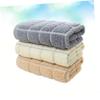 GLEAVI 3pcs Plaid Cotton Towels Soft Absorbent Face Hand Cloths Grey Washcloths view 3