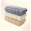 GLEAVI 3pcs Plaid Cotton Towels Soft Absorbent Face Hand Cloths Grey Washcloths view 4