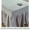 LDLCYCN B/Grey,70x185cm(S), Massage Table Skirt Massage Bed Cover with Face Hole Spa Bed Cover with Skirt Beauty Massage SPA Couch Cover with Skirt All-Round Wrap Massage Table Sheets for Salon view 3