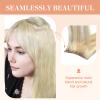GOO GOO Invisi Edge Clip in Hair Extensions Set, 16inch 140g, 5pcs Injected Seamless PU Clip ins and 2pcs Classical PU Clip ins, Virgin Real Human Hair, #P18D/22F view 3