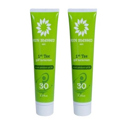 1st Tee Golf Sunscreen Lotion by Sun Blessed Skin, SPF 30 Odor Free, Lightweight and Grease Free Formula, Water and Sweat Resistant for all Skin Tones and Skin Types, 6.6 fl oz