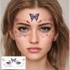 10 Sheets 4th of July Face Temporary Tattoo Sticker, Independence Day Face Eyes Tattoo Stickers Decorations Fit for Women Girls Patriotic Makeup Festival Party(Style 1) view 3