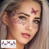 10 Sheets 4th of July Face Temporary Tattoo Sticker, Independence Day Face Eyes Tattoo Stickers Decorations Fit for Women Girls Patriotic Makeup Festival Party(Style 1) view 4