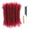 ADIASAI Burgundy Afro Kinkys Bulk Human Hair 16 Inch 50g for Permanent Micro Locs Mini Kinky Twist Braids Loc Extensions Dreadlock Extensions Repair Locs Can Be Bleached Dyed (BUG) view 1