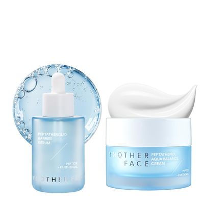 ANOTHER FACE PEPTATHENOL10 Barrier Serum + Aqua Balance Cream, Glowing & Firming for Anti Aging, Pore Minimizing, Soothing Sensitive Skin, Hydrating for Dry Skin, Vegan, Korean Skin Care