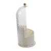 NOLITOY Rotating Makeup Brush Holder with Cover Clear Cosmetic Organizer for Countertop Storage Versatile Desktop Makeup Brush and Lipstick Organizer for Home and Salons view 1