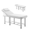 72.23"(L) x 27.56"(W) Professioanl Massage Table, Adjustable Tattoo Chair with Bottom Shelf Storage, Memory Foam Layer Salon Bed, Physical Therapy Table for Home, Spa Bed for Esthetician (White) view 1