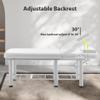 72.23"(L) x 27.56"(W) Professioanl Massage Table, Adjustable Tattoo Chair with Bottom Shelf Storage, Memory Foam Layer Salon Bed, Physical Therapy Table for Home, Spa Bed for Esthetician (White) view 4