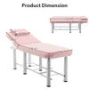72.23"(L) x 27.56"(W) Professioanl Massage Table, Adjustable Tattoo Chair with Bottom Shelf Storage, Memory Foam Layer Salon Bed, Physical Therapy Table for Home, Spa Bed for Esthetician (Pink) view 2