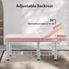 72.23"(L) x 27.56"(W) Professioanl Massage Table, Adjustable Tattoo Chair with Bottom Shelf Storage, Memory Foam Layer Salon Bed, Physical Therapy Table for Home, Spa Bed for Esthetician (Pink) view 3
