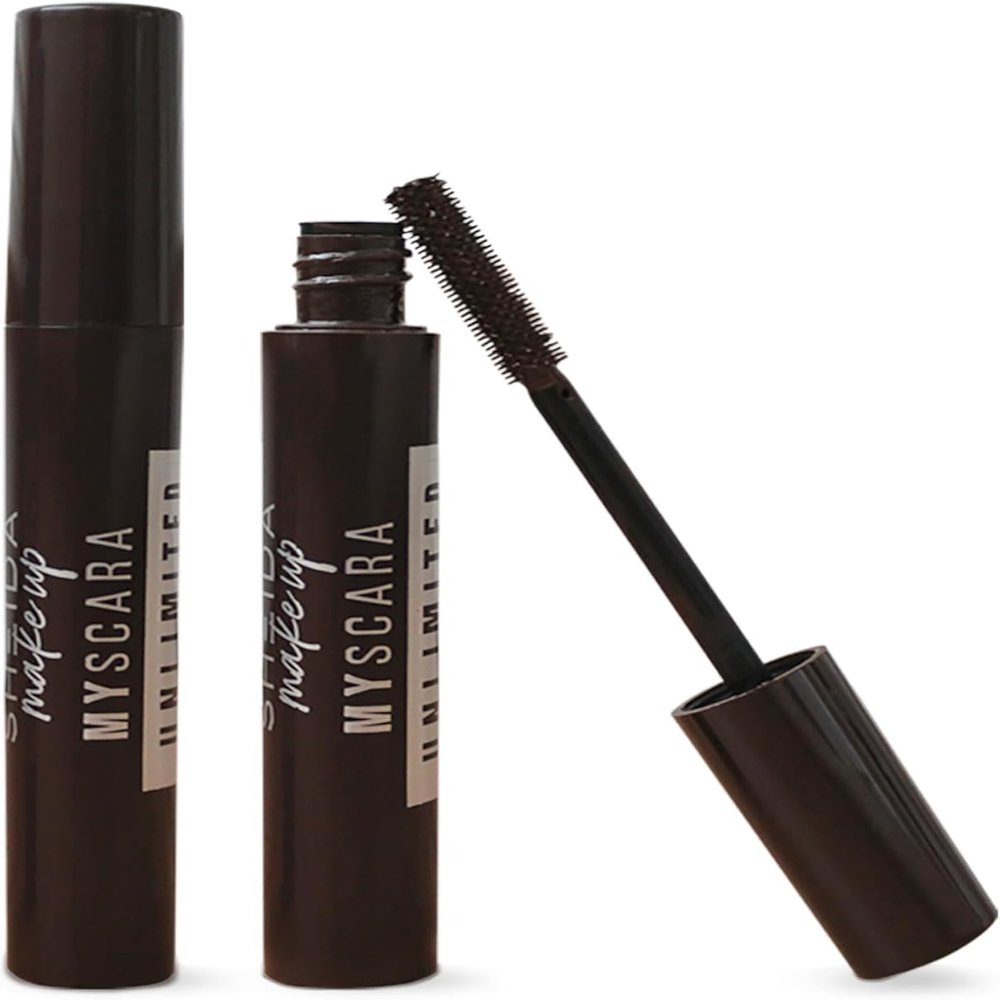 Sheida Myscara Unlimited Brown Mascara, Professional Length and Volume Formula