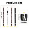 12PCS Barber Pencil Set with Sharpener, Smudge-proof Beard Shaping Guide Pen, Hairline Pencils, Suitable for Men and Women (Black, White, Dark Brown, Light Brown) view 2