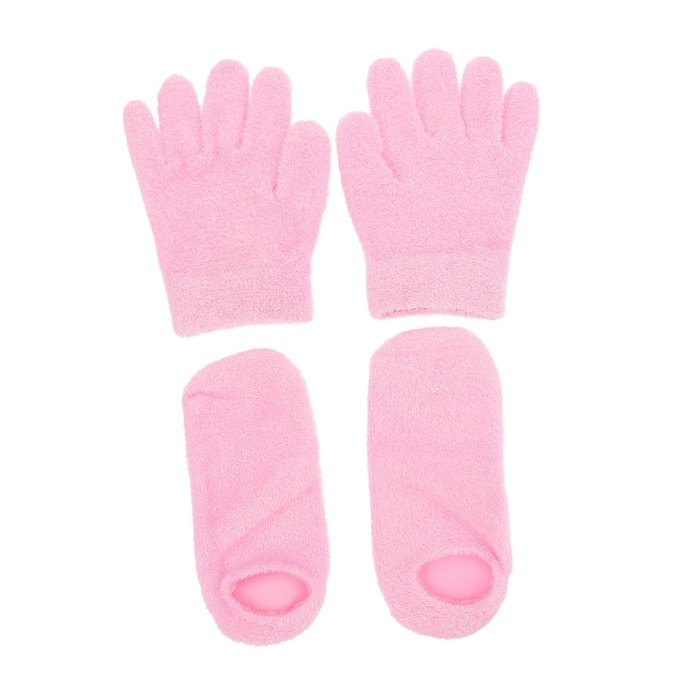 CALLARON 2pairs Glove Foot Cover Women Men Moisturizing Gel Socks Protective Gloves Socks Kit