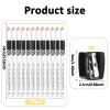 12PCS Barber Pencil Set with Sharpener, Smudge-proof Beard Shaping Guide Pen, Hairline Pencils, Suitable for Men and Women (White) view 2