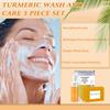 4Pcs Turmeric Wash and Care Three Piece Set,Turmeric Trio: Facial Wash,Cleansing Mousse & Soap for Skin Care,Turmeric Cleansing Exfoliating Pads,Turmeric Face Wash for Face & Body view 2