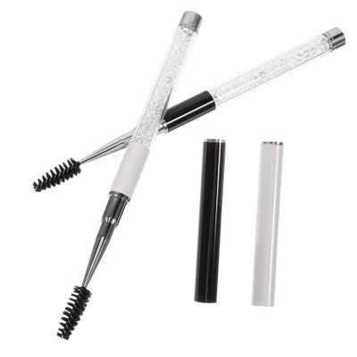 CALLARON 2pcs Eyelash Brushes Spiral Fibers Mascara Wands for Lashes for Home and Compact for Travel Fashionable for Makeup Enthusiasts