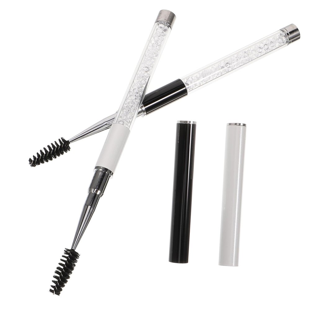 CALLARON 2pcs Eyelash Brushes Spiral Fibers Mascara Wands for Lashes for Home and Compact for Travel Fashionable for Makeup Enthusiasts