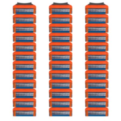 36 Blades Replacement Parts for GL-Fusion 5 Style Razors (orange), Wet Razors Men's Blades Value Packs