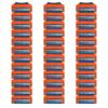 36 Blades Replacement Parts for GL-Fusion 5 Style Razors (orange), Wet Razors Men's Blades Value Packs view 1