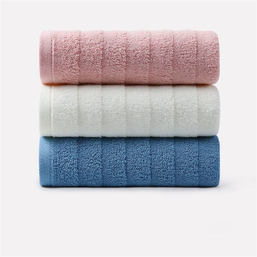 AFPSDLFJDLS Towel Cotton wash Your face Bath Home Adult Soft Water Suction face Towel(A 3PS)