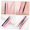 SAFIGLE 9pcs Double End Tweezers Nail Art Tool Multi-purpose Tweezers for Eyelash Extensions Sticker Application Includes for Precision Nail Design view 2