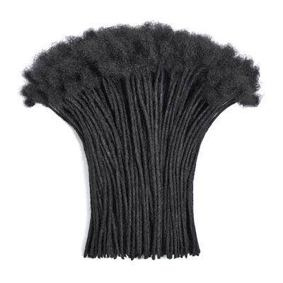 0.1cm Loc Extension Human Hair Natural Black 8 Inch 70 Strands Full Hand-made Permanent Locs Extensions Can Be Dyed and Bleached for Men/Women/Kids Real Dreadlock Extensions Human Hair