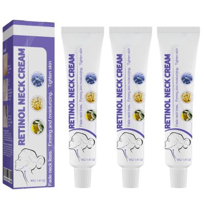 3 Pack Retinol Neck Cream for Wrinkles - Firming & Hydrating Neck Treatment with Antioxidants - 1.41 oz Anti-Aging Neck Care Cream (3)