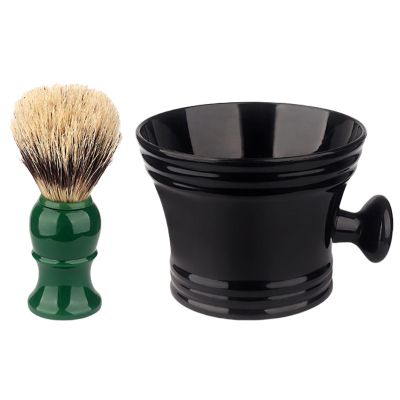 baojielai 2 in 1 Shaving Brush Kits Include Shaving Brush Shaving Soap Bowl Set for Father Husband Boyfriend Valentines Gifts